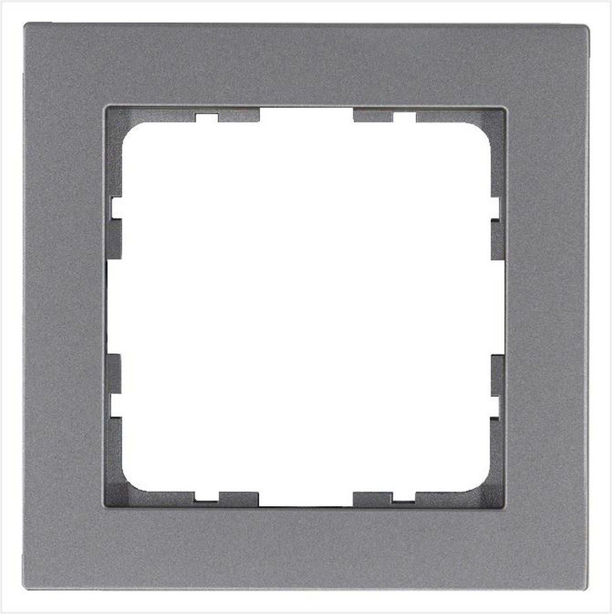 JASMART G - розетки и выключатели Рамка JASMART G-Classic 1-постовая Алюминий G1001S