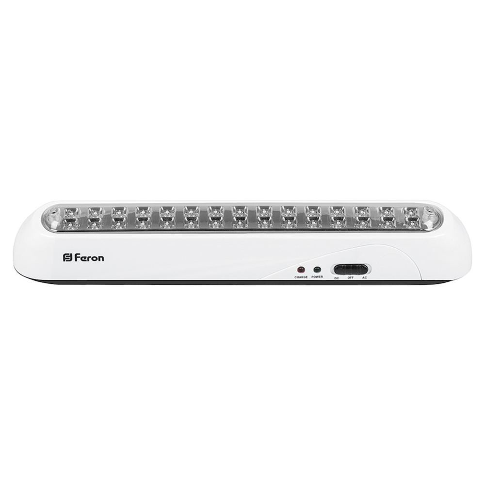 Светодиодные светильники ЖКХ Светильник аккумуляторный Feron EL20 30 LED AC/DC белый 12901