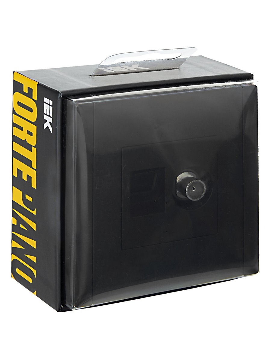 IEK FORTE&PIANO Черный Розетка IEK FORTE&PIANO Черный двойная TV+RJ45 кат.5E FP136