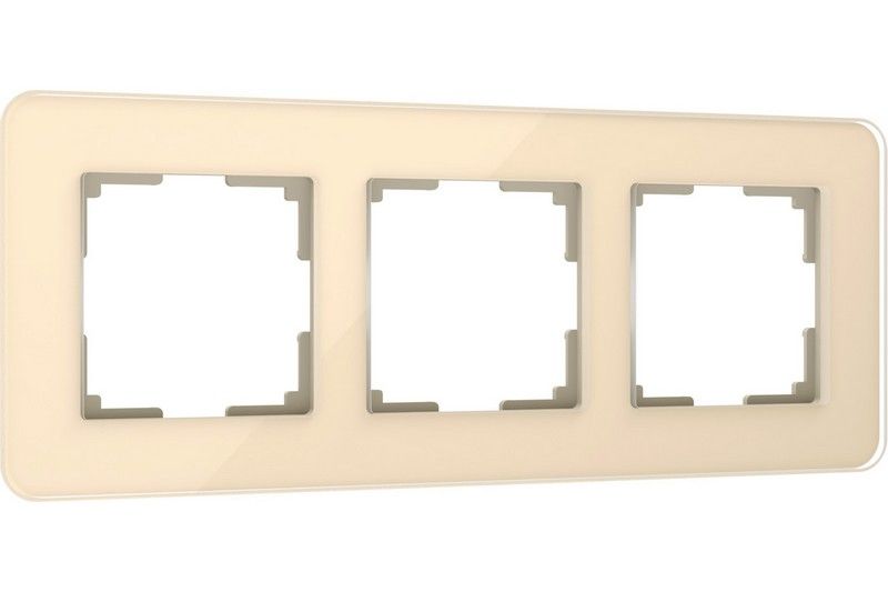 Рамки Werkel Elite Рамка Werkel из стекла на 3 поста Elite айвори W0032443