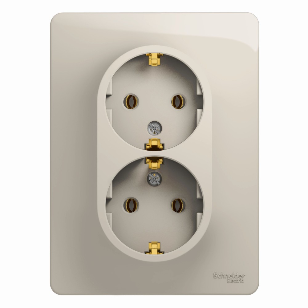 Glossa Молочный Розетка Systeme Electric Glossa Молочная 2-ая с-з (в сборе) GSL000924