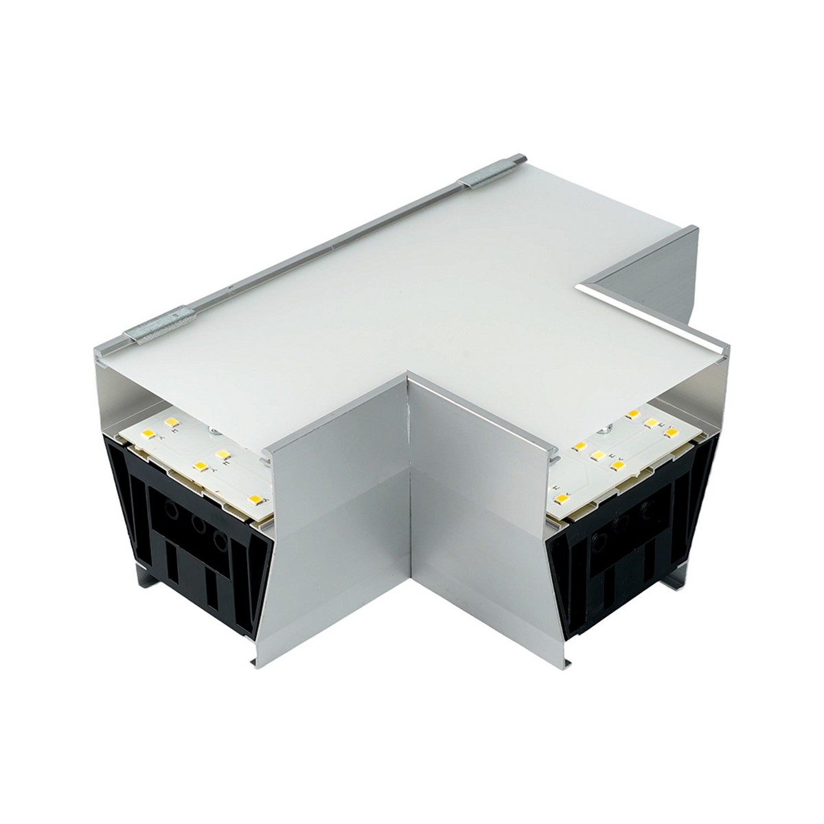 Линейные светодиодные светильники Светильник коннектор Feron AL4036T 5W 3000К-4000К-6400K T-образный серебро RetailRay 51871