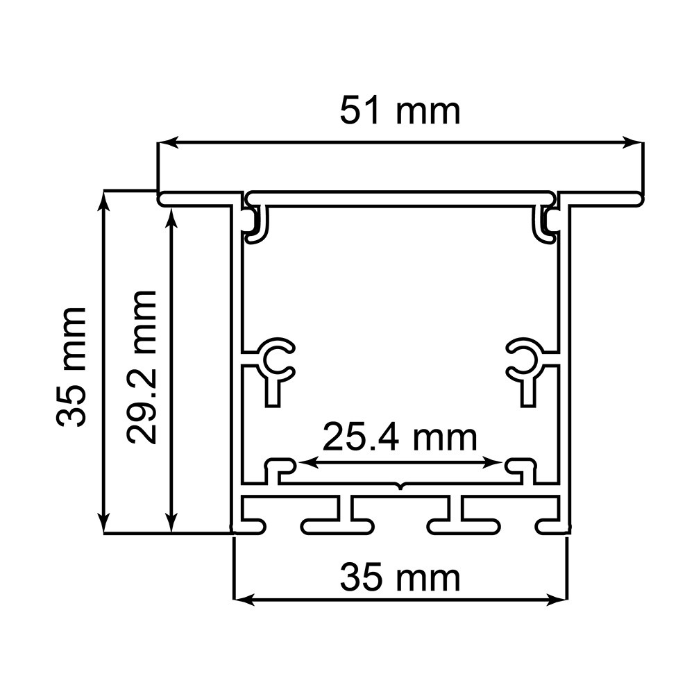 Профиль и крепеж для светодиодной ленты Профиль алюминиевый встраиваемый "Линии света" серебро CAB255 10363 