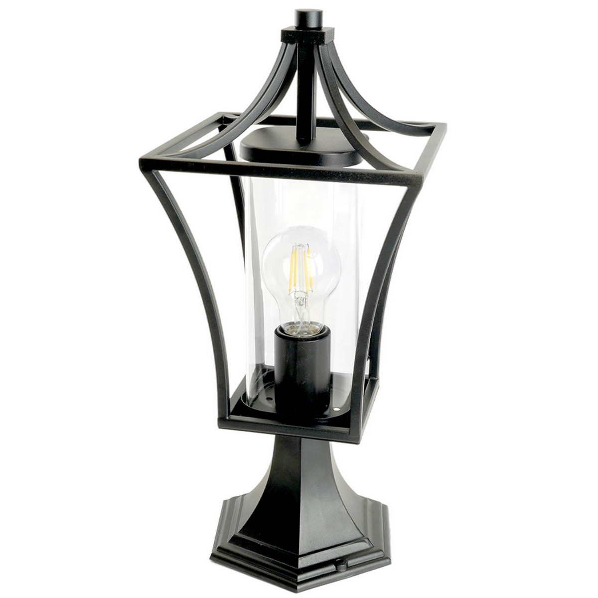 Уличные светильники на постамент Светильник садово-парковый Feron PL734 на постамент E27 черный 51270