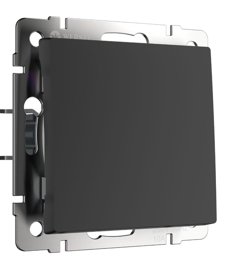 Werkel Черный матовый механизмы Переключатель перекрестный Werkel одноклавишный черный матовый W1113008