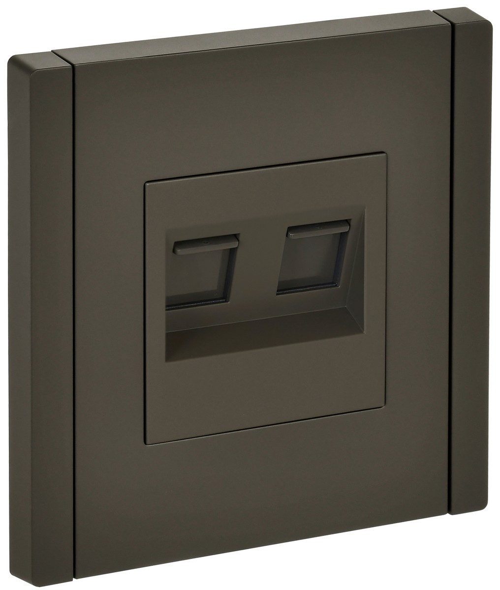 IEK FORTE&PIANO Серый Розетка IEK FORTE&PIANO Серый комп. 2-ая RJ45 кат.6 FP334