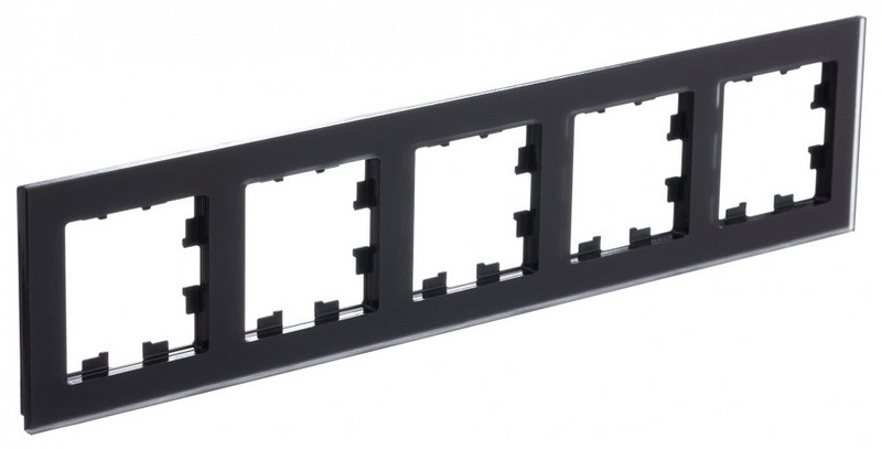 AtlasDesign Рамки Nature Рамка Systeme Electric AtlasDesign Nature Матовое стекло Черный 5-ая универсальная ATN331005