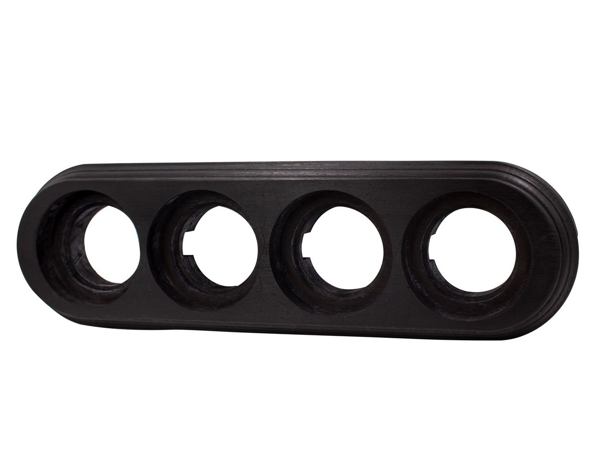 Bironi Лизетта - Ретро розетки и выключатели Рамка BIRONI Лизетта Бук Угольно-черный 4-ая (накладной монтаж) BF1-640-119