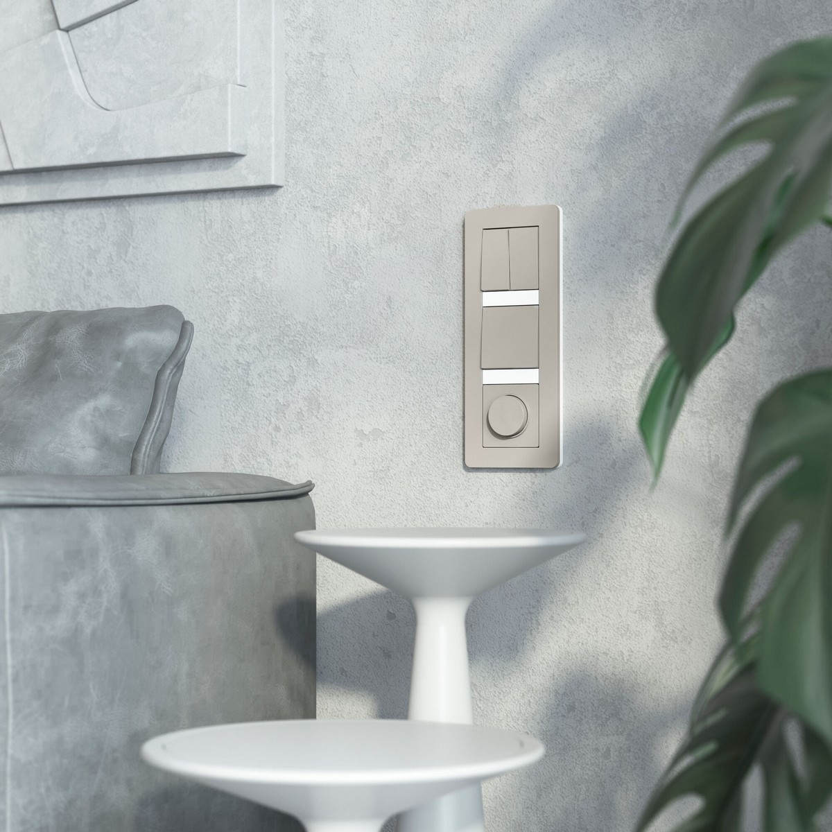 Werkel Дымчатый механизмы Выключатель Werkel двухклавишный (дымчатый) W1220004