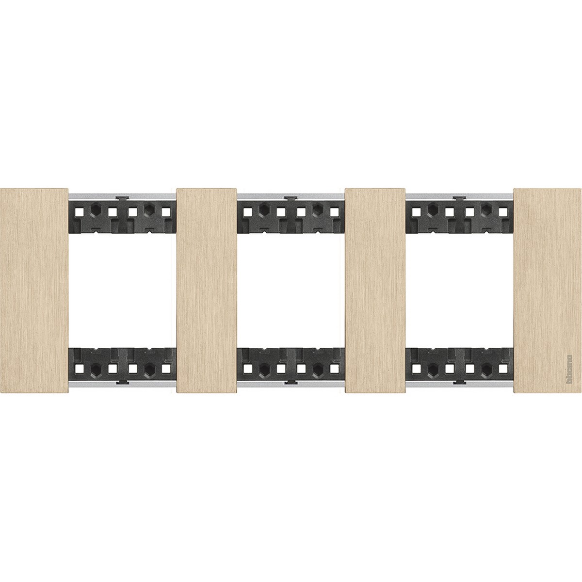 Bticino Living Now Рамки Рамка BT Living now Золото немецкий стандарт 3 поста (2+2+2 мод) KA4802M3ZW