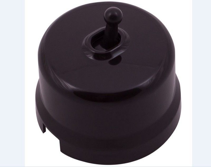 Bironi Лизетта - Ретро розетки и выключатели Выключатель перекрестный BIRONI Коричневый 1-кл (тумблерный) B1-233-22