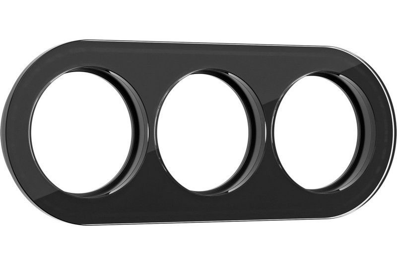Werkel Ретро Рамка Werkel на 3 поста Favorit Runda (Черный) W0035108