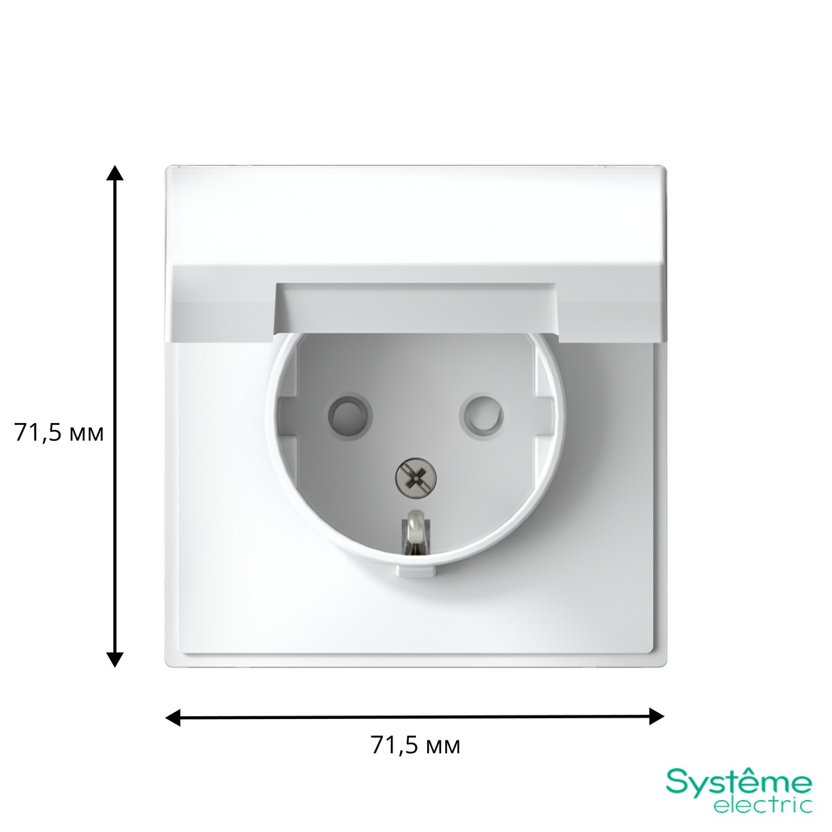 ArtGallery Белый Розетка Systeme Electric ArtGallery Белый с заземл. со шторк. с крышкой 16А IP20 GAL000146