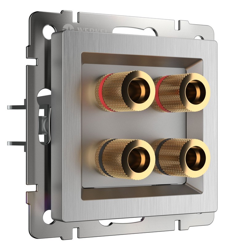 Werkel Серебряный рифленный механизмы Акустическая розетка Werkel (cеребряный рифленый) W1185009