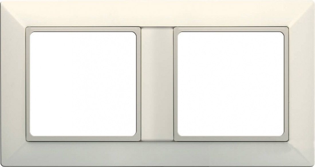 Рамки Jung Eco Profi Standart Рамка двойная Jung Eco Profi слоновая кость EP482