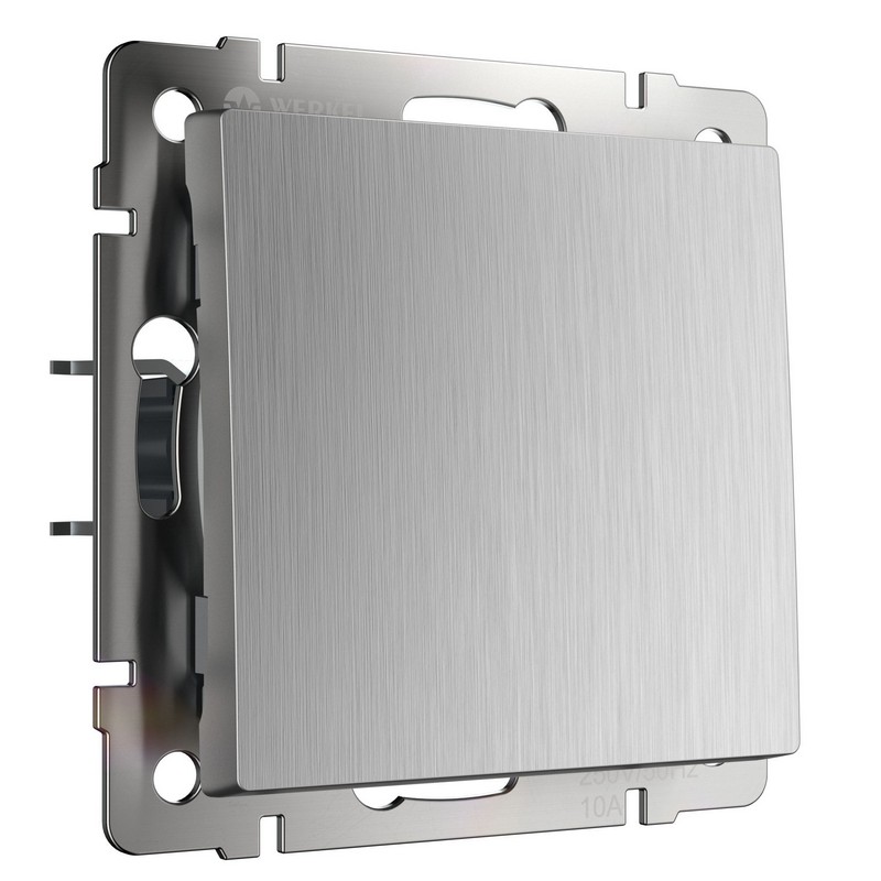 Werkel Серебряный рифленный механизмы Выключатель Werkel одноклавишный проходной (cеребряный рифленый) W1112009