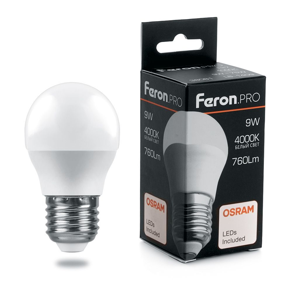 E27 Лампа светодиодная Feron.PRO LB-1406 Шарик E27 6W 4000K OSRAM LED 38069 