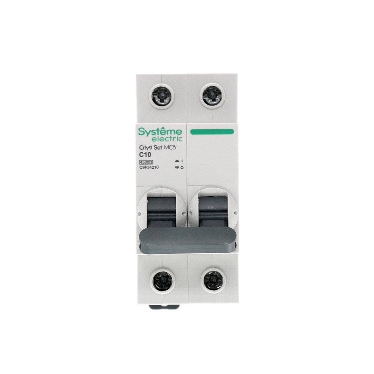 2 полюсные (двухполюсные) Автоматический выключатель SE City9 Set (АВ) С 10А 2P 4.5kA 230В C9F34210 