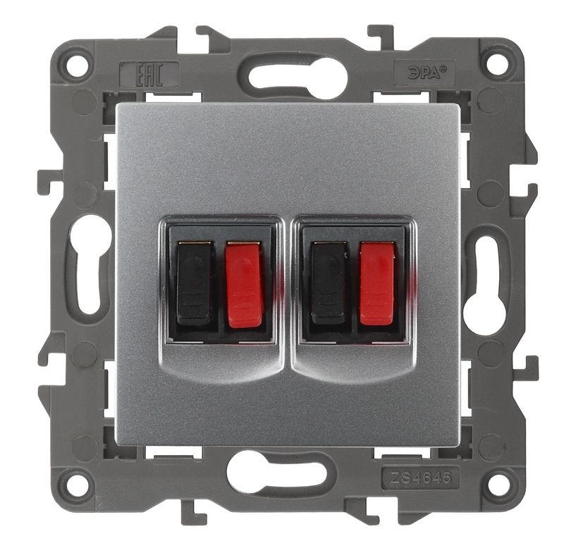 Розетки и выключаиели ЭРА Elegance Алюминий Розетка ЭРА Elegance Алюминий Аудио двойная 14-3112-03 Б0034328