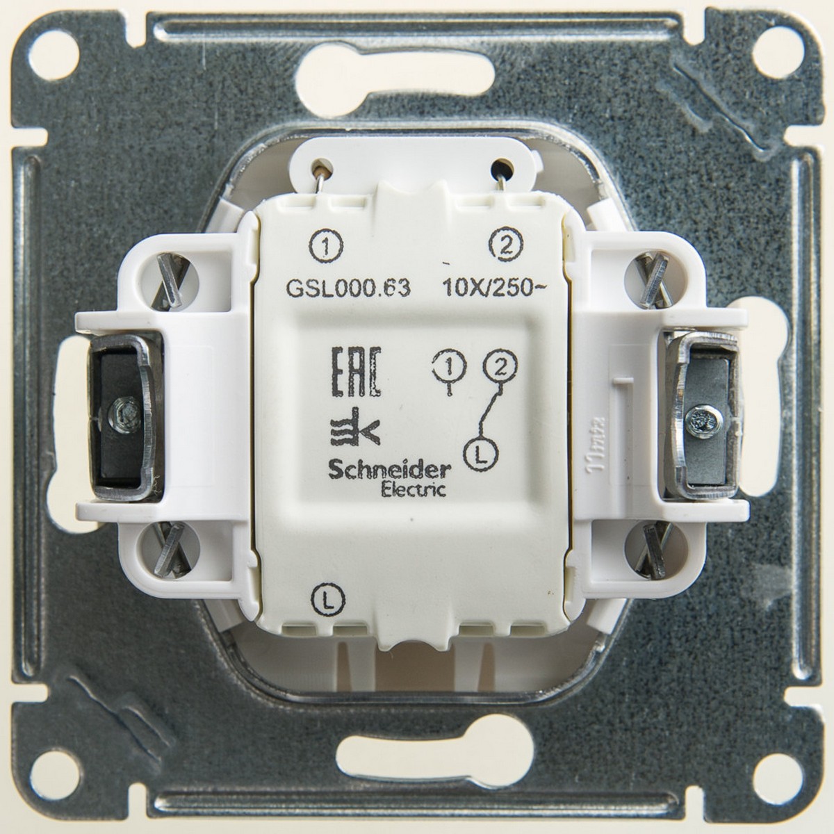 Glossa Перламутр Переключатель Systeme Electric Glossa Перламутр 1-клавишный с подсветкой механизм GSL000663