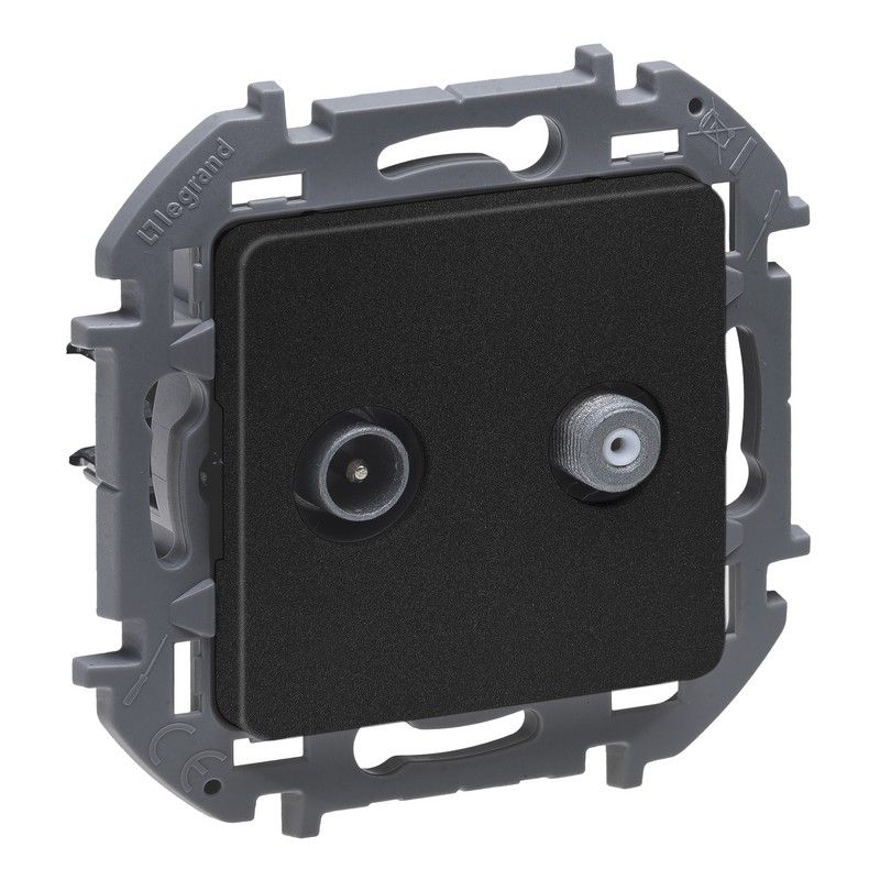 Legrand Inspiria Антрацит TV/SAT розетка Legrand INSPIRIA Антрацит звезда 673883