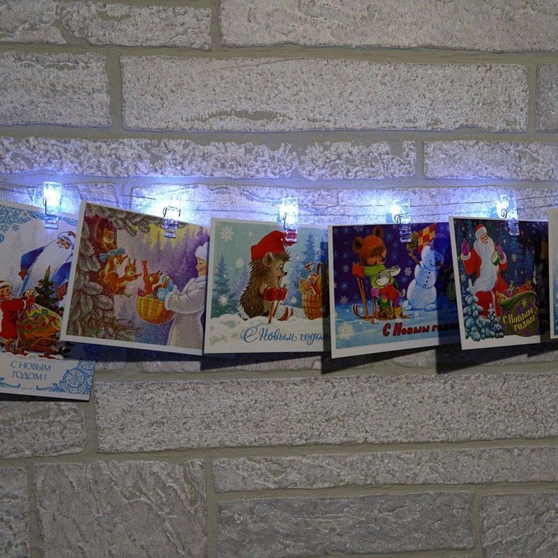 Гирлянда линейная Feron CL573 Прищепки статичная 1.8м USB 5000K 41651