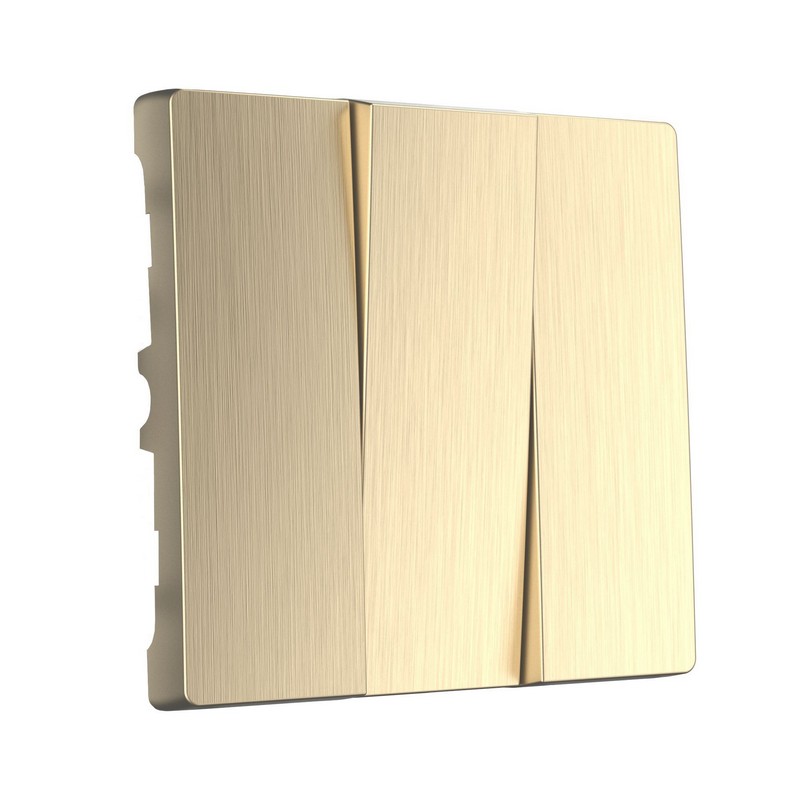 Werkel Шампань рифленный механизмы Набор клавиш Werkel для выключателя трехклавишного (шампань рифленый) W1139010