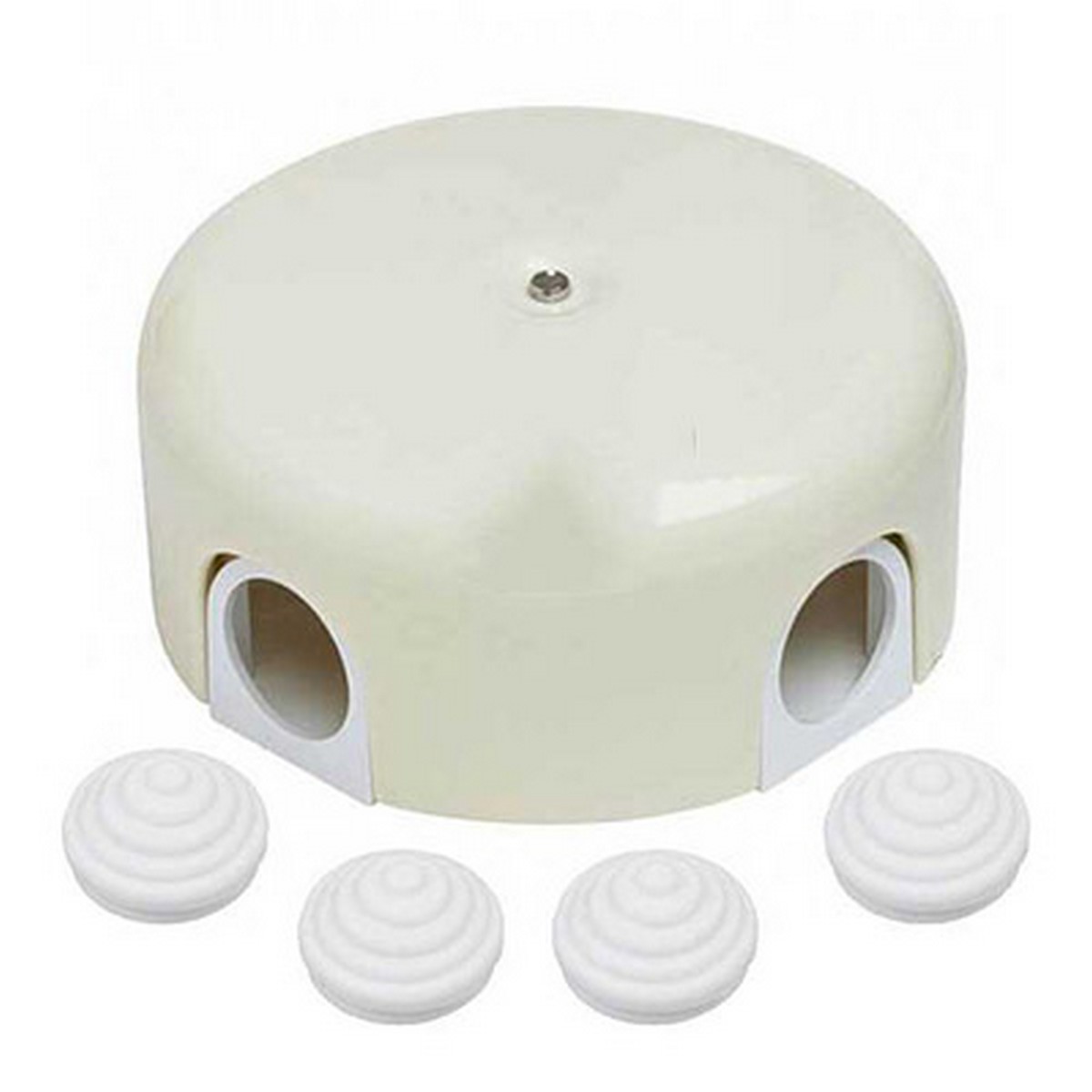 Bironi Лизетта - Ретро розетки и выключатели Распред.коробка BIRONI Слоновая кость 78*30мм (4 ввода в комплекте) B1-521-211-K