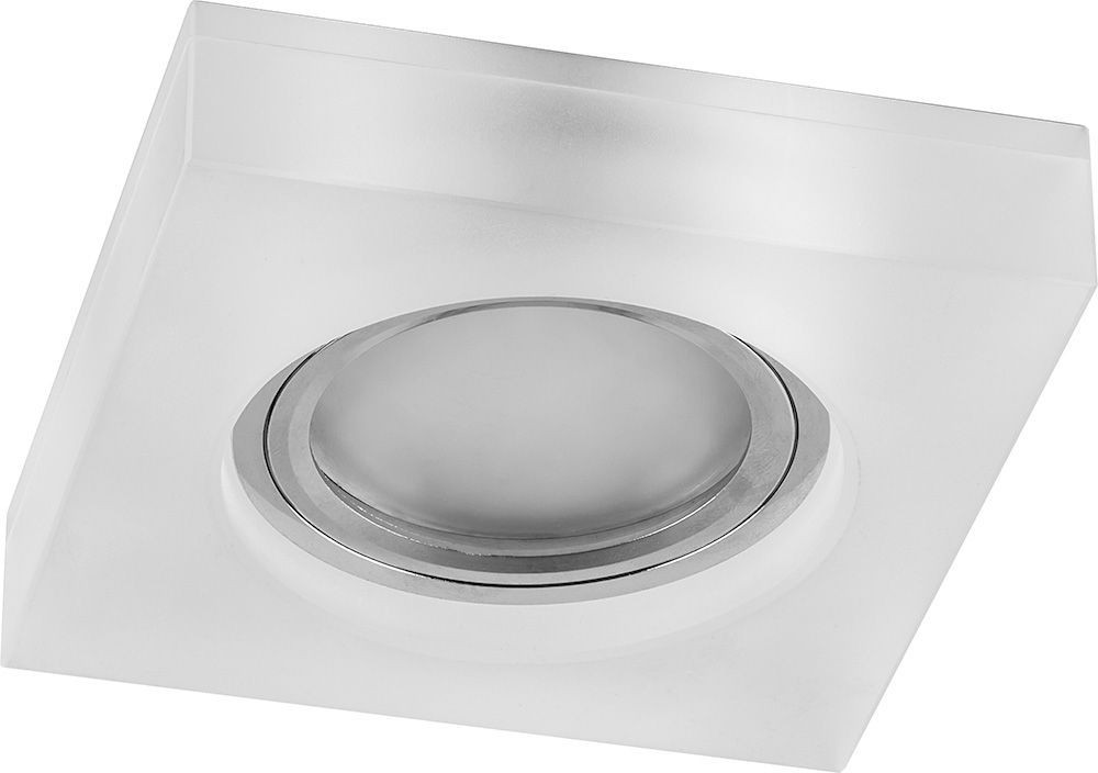 Встраиваемые светодиодные светильники Светильник встраиваемый Feron CD8180 с LED подсветкой MR16 белый матовый квадрат 29708