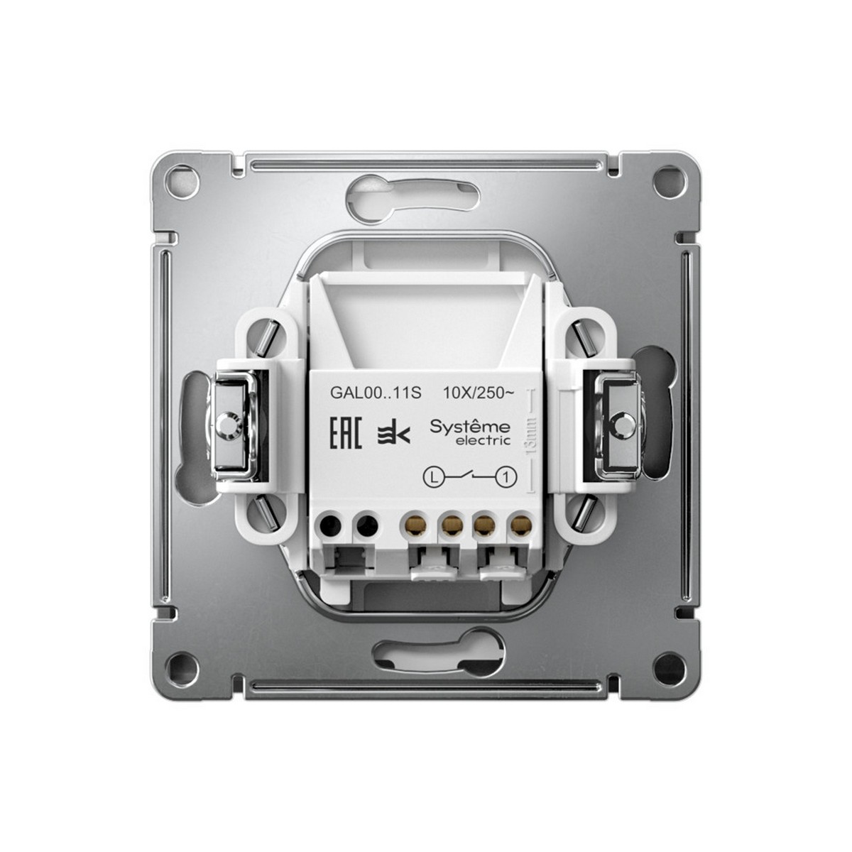 ArtGallery Сталь Выключатель SE ArtGallery Сталь 1-клавишный, быстрозажим. клем. GAL000911S