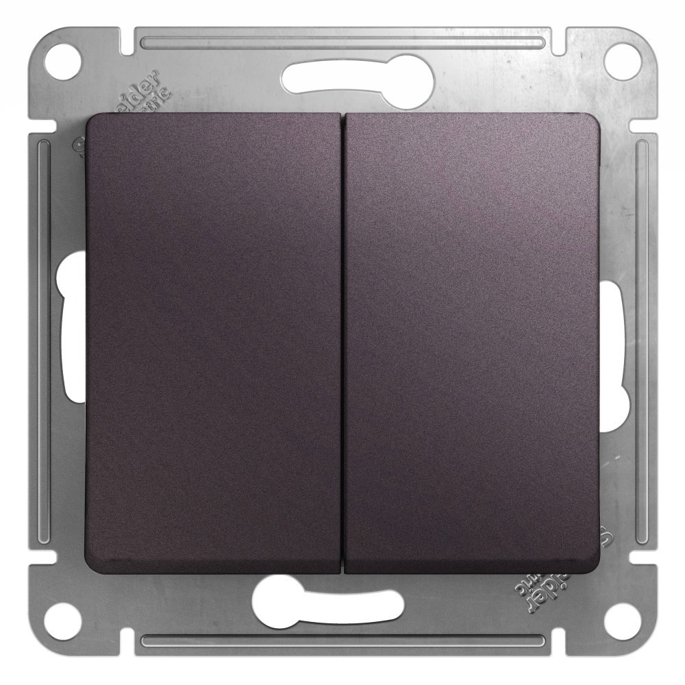 Glossa Сиреневый туман Переключатель 2-клавишный Systeme Electric Glossa Сиреневый туман GSL001465