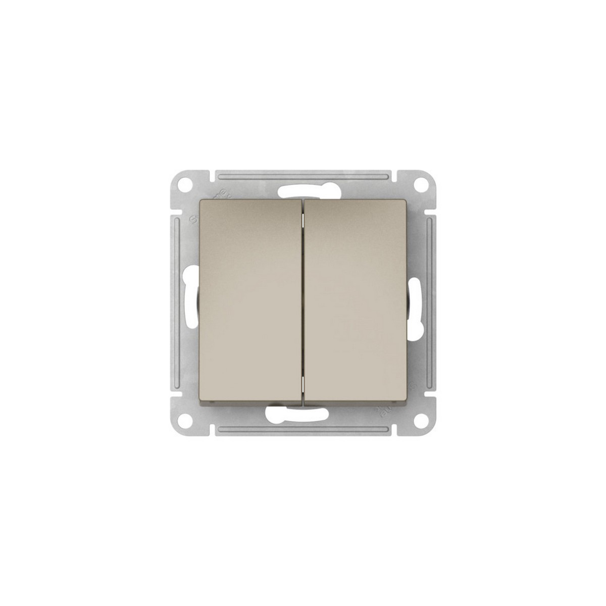 AtlasDesign Шампань Выключатель SE AtlasDesign Шампань 2-клавишный быстрозажим. клем. ATN000551S