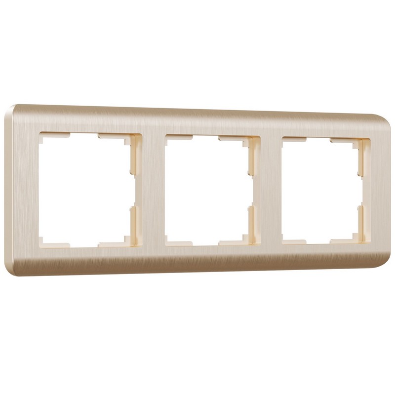 Рамки Werkel Stream Рамка Werkel Stream на 3 поста (шампань рифленый) W0032111