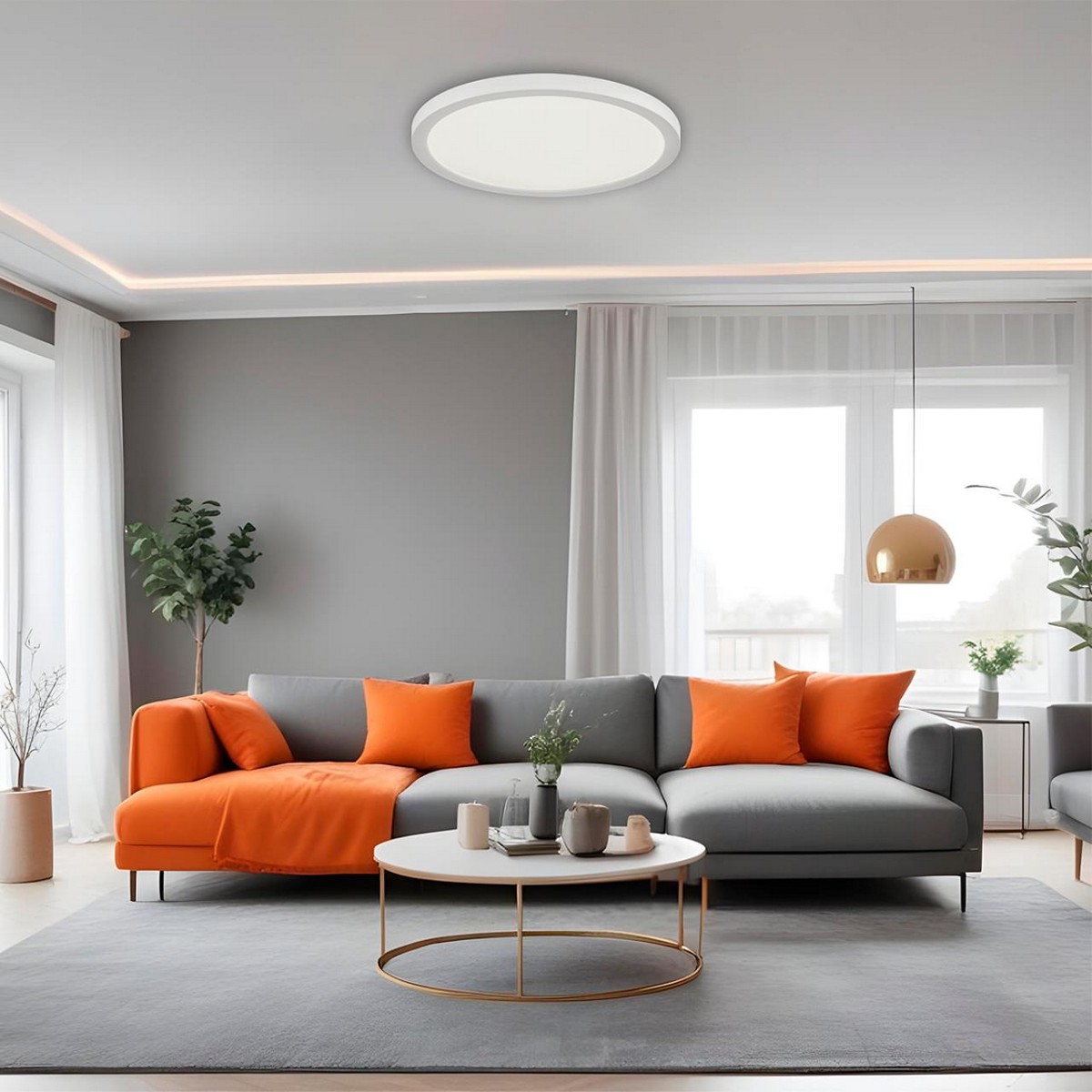 Накладные светодиодные светильники Светильник потолочный СОНЕКС 7790/24L NEBULA WHITE 