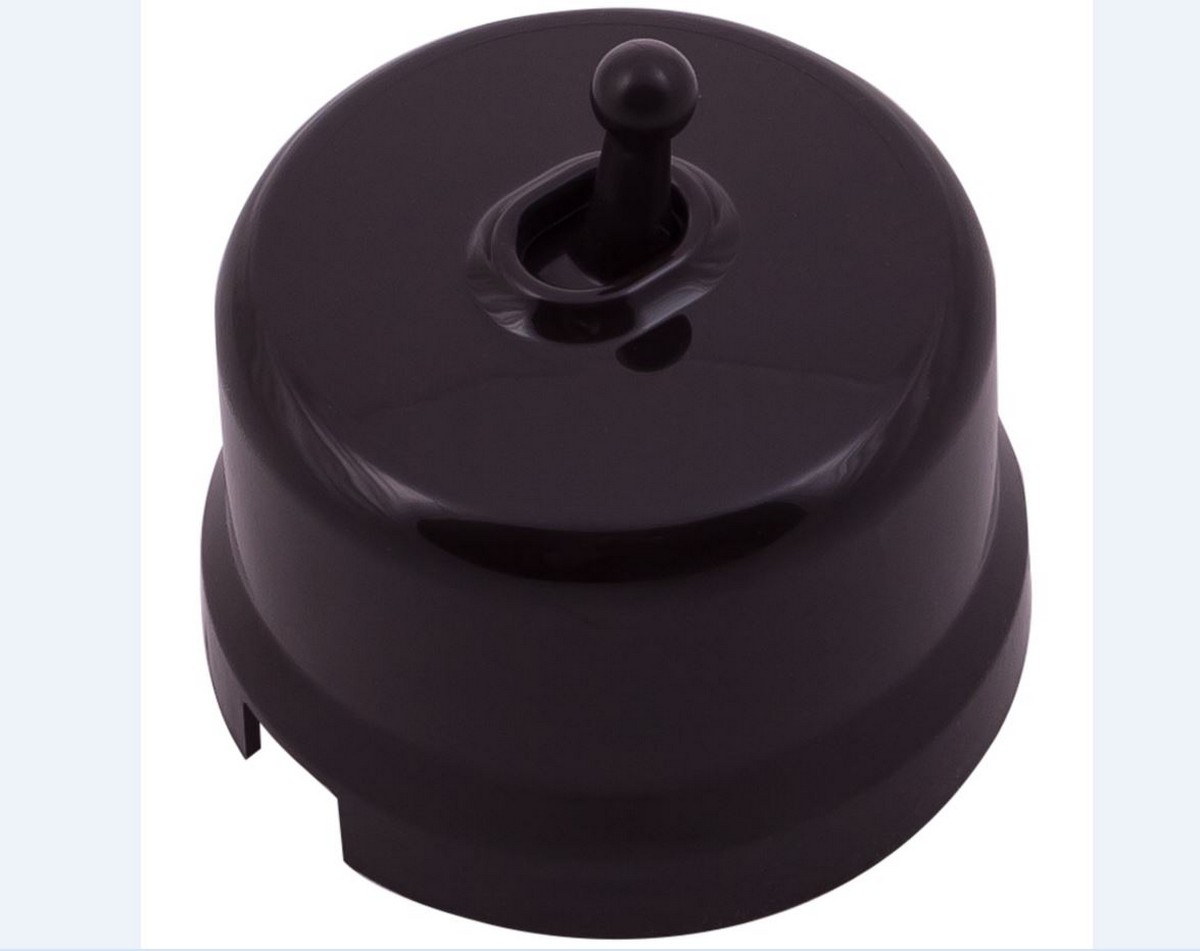 Bironi Лизетта - Ретро розетки и выключатели Выключатель перекрестный BIRONI Коричневый 1-кл (тумблерный) B1-233-22