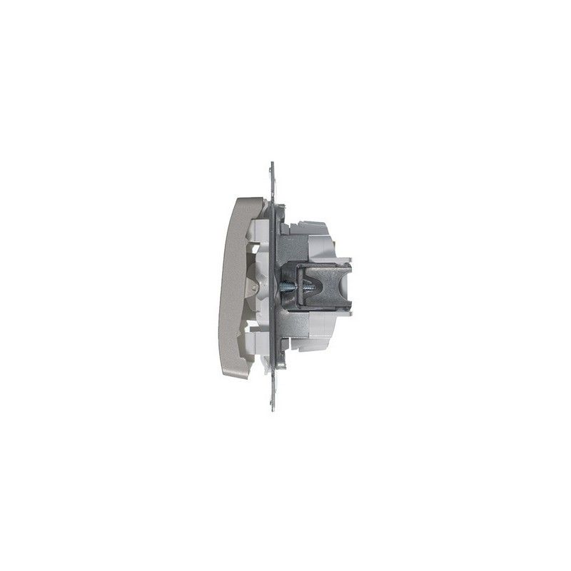 Glossa Платина Переключатель 1-клавишный Systeme Electric Glossa Платина GSL001261