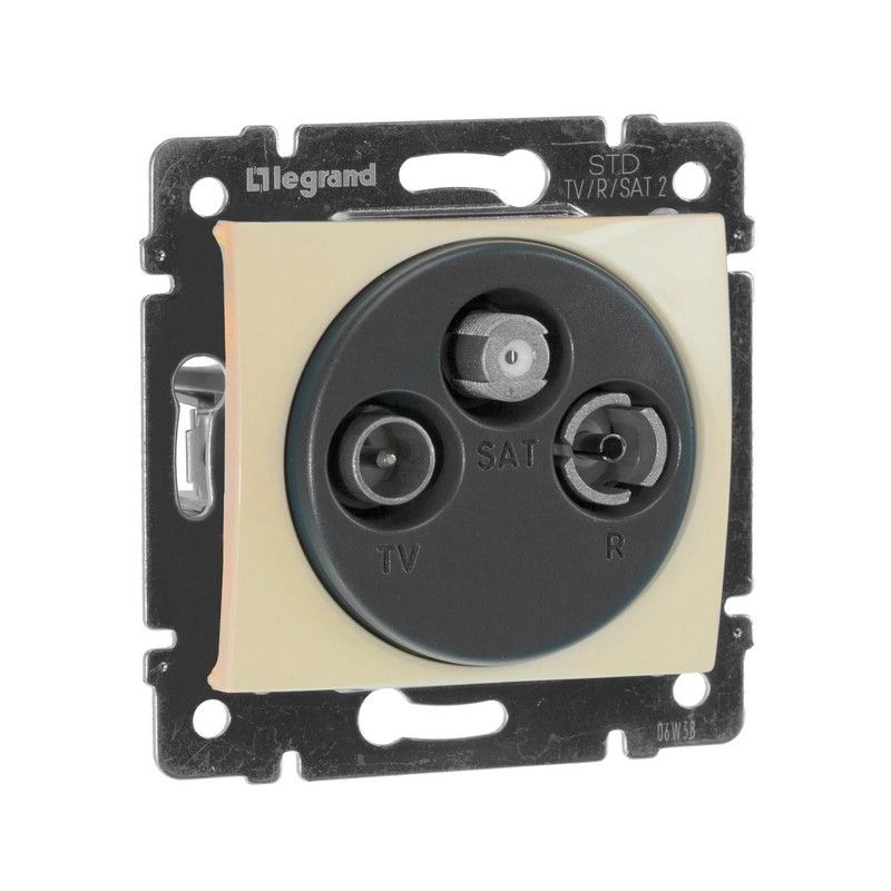Legrand Valena Classic Кремовый Розетка TV-FM-SAT Legrand Valena Крем оконечная 2400MHz 10 дБ 774336
