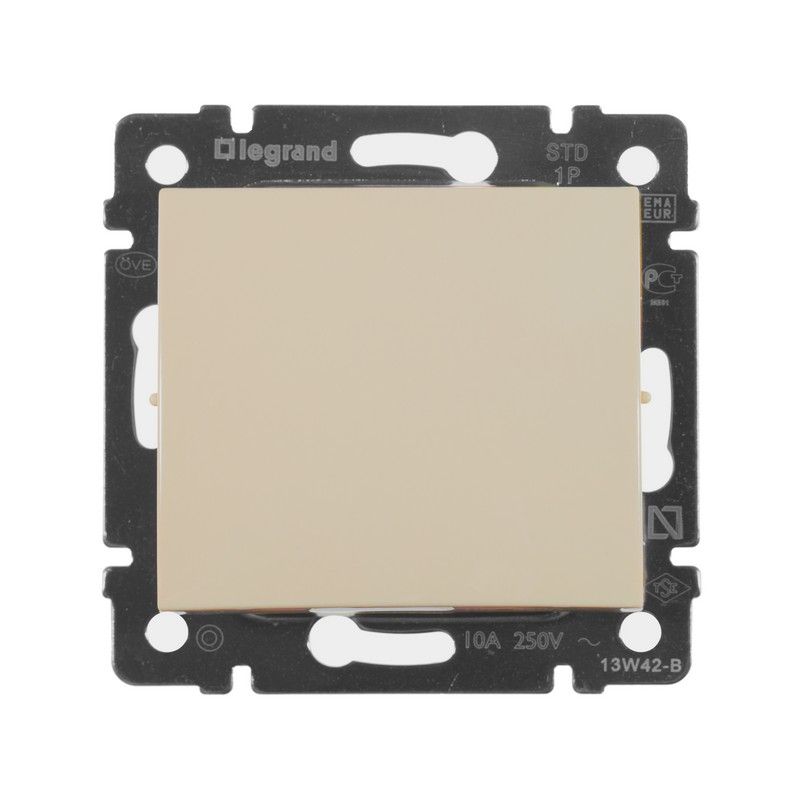 Legrand Valena Classic Кремовый Выключатель Legrand Valena Крем кнопочный 1-клавишный 774311