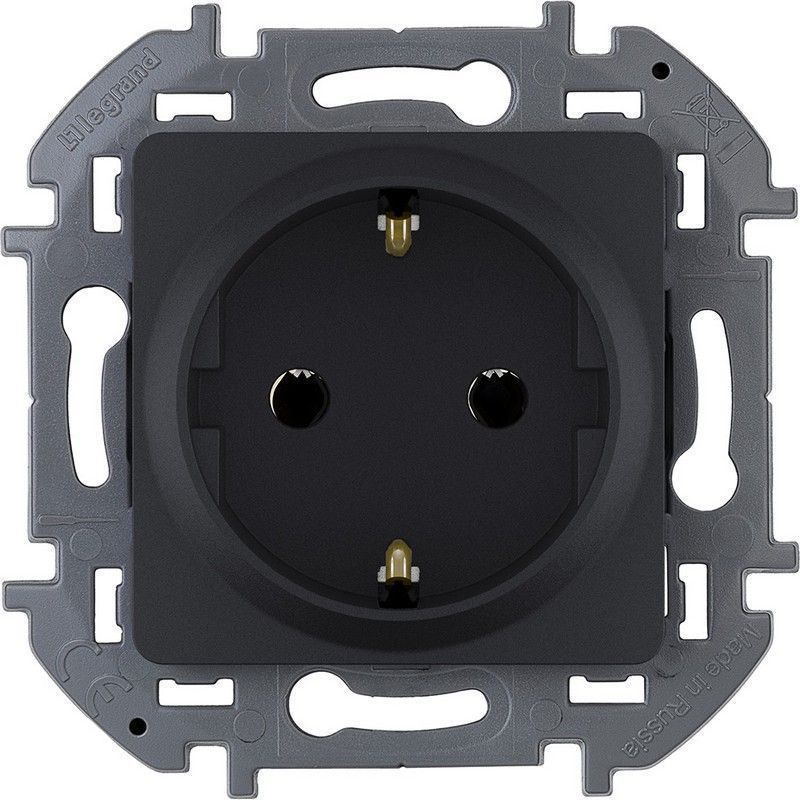 Legrand Inspiria Антрацит Розетка Legrand INSPIRIA Антрацит с заземлением 16 А 250 В 673723