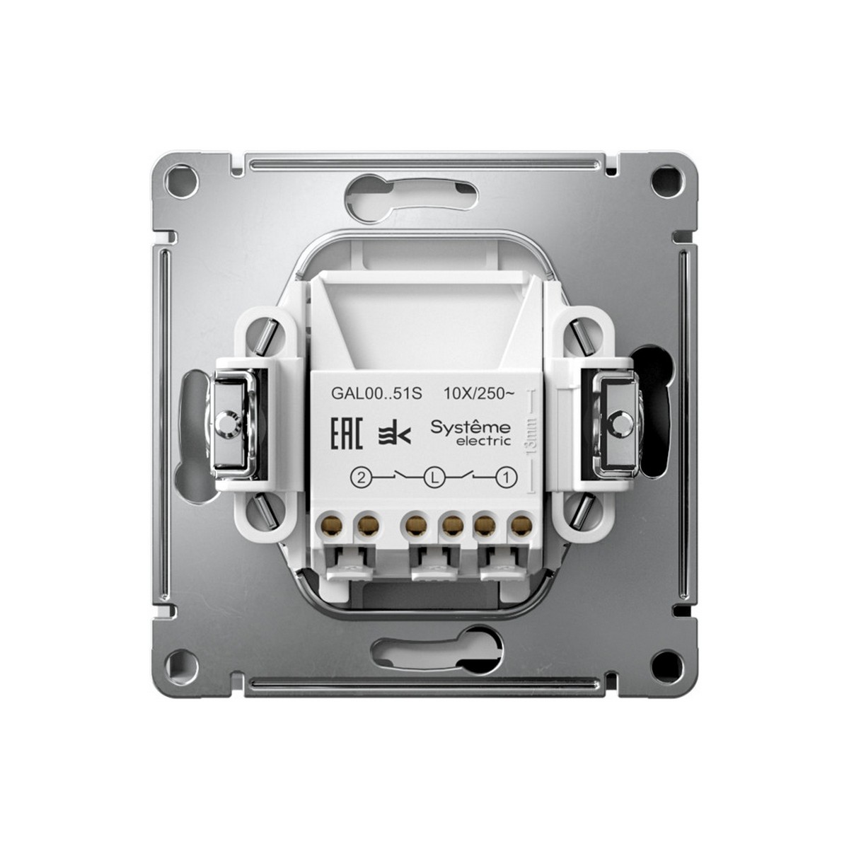 ArtGallery Белый Выключатель SE ArtGallery Белый 2-клавишный, быстрозажим. клем. GAL000151S