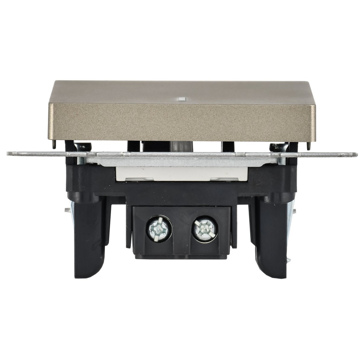 IEK Brite Шампань Выключатель IEK BRITE 1-клавишный с индикацией 10А ВС10-1-1-БрШ шампань BR-V10-1-10-K37