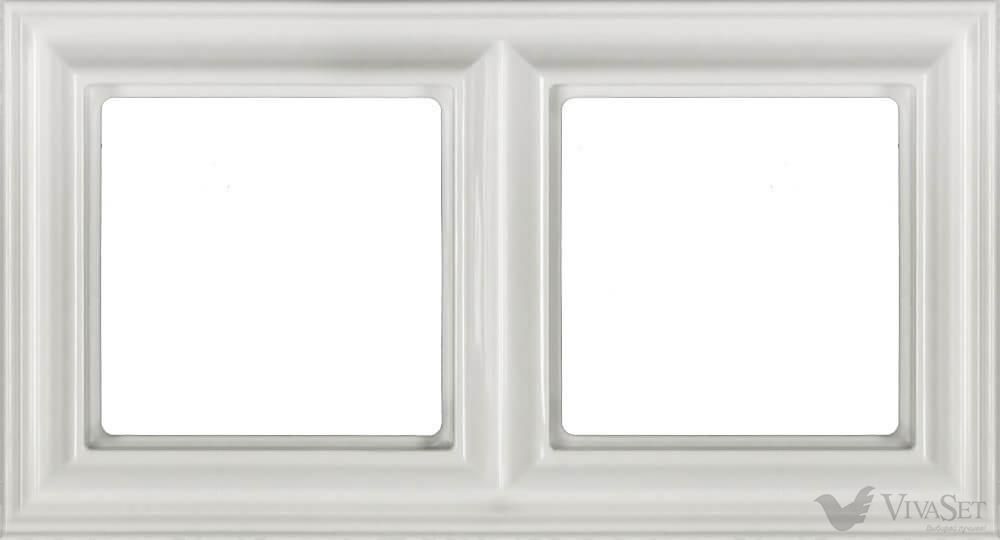 Рамки Jung Eco Profi Standart Рамка двойная Jung Eco Profi Deco белый EPD482WW
