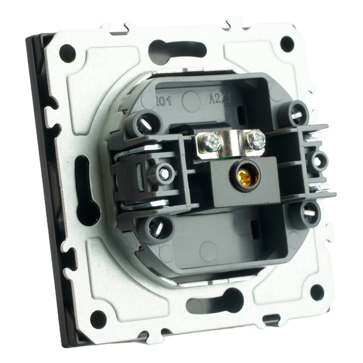 Эмили - Розетки и выключатели Stekker Розетка телевизионная 1-ая STEKKER Эмили RST00-5108-05 75 Ом 5-862МГц  черный уголь soft touch 49849