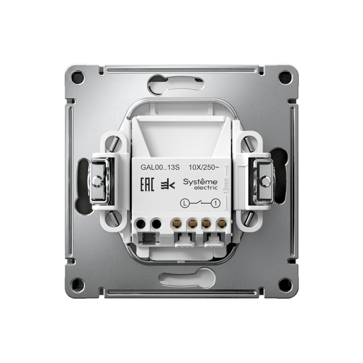 ArtGallery Базальт Выключатель SE ArtGallery Базальт 1-клавишный с подсветкой, быстрозажим. клем. GAL001413S