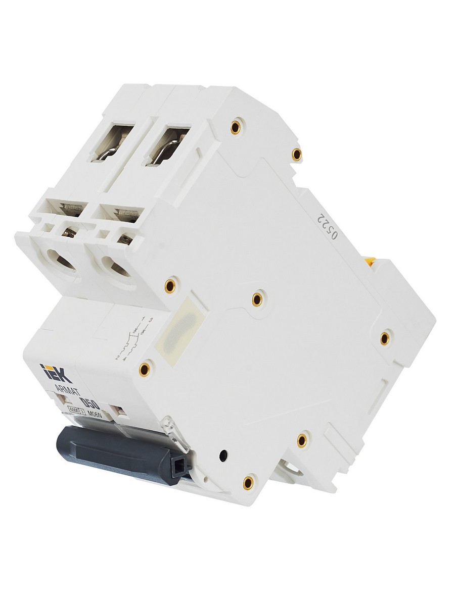 2 полюсные (двухполюсные) Автоматический выключатель IEK ARMAT M06N 2P D 50А AR-M06N-2-D050 