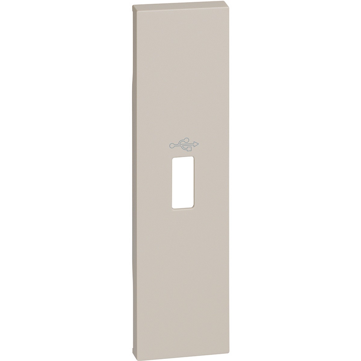 Bticino Living Now лицевые панели Песочные Лицевая панель BT Living now Песочный для разьемов передачи данных USB 1 мод KM10P