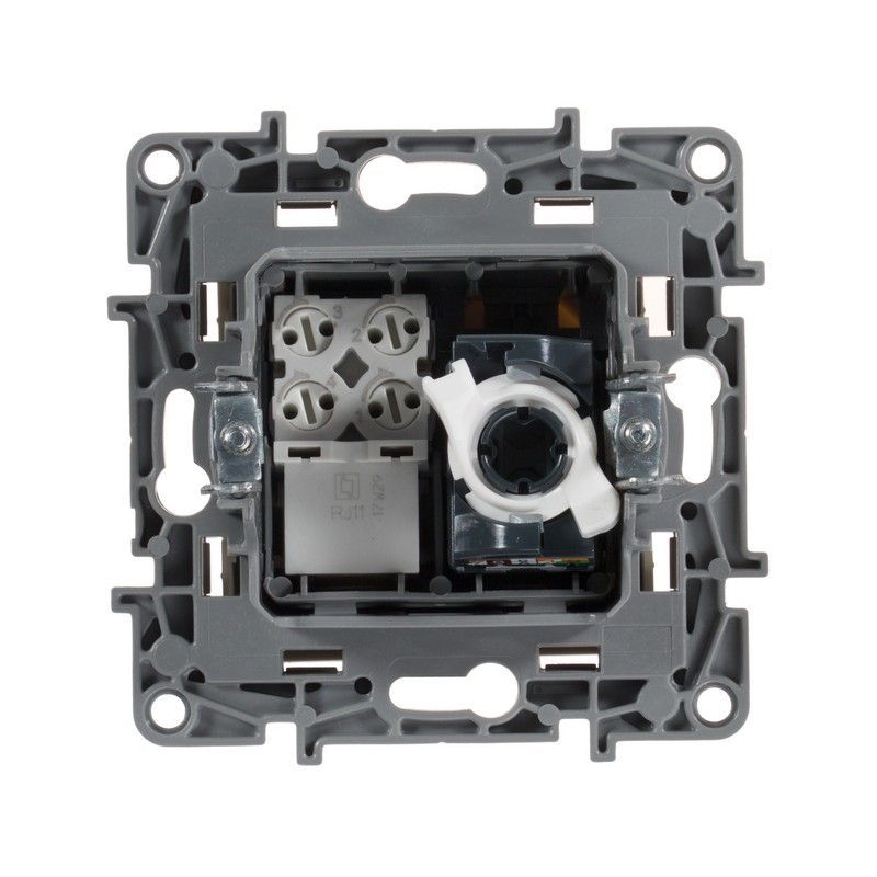 Legrand Etika Слоновая кость Розетка телефон + компьютер Legrand Etika слоновая кость (RJ11+RJ45) 5 кат. UTP 672352