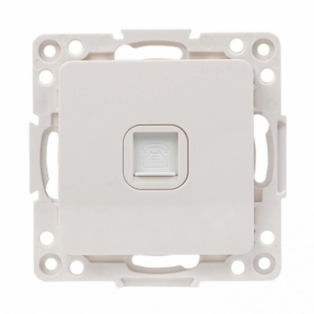 EKF Стокгольм белый Розетка RJ-11 EKF PROxima Стокгольм Белый  EYT01-034-10