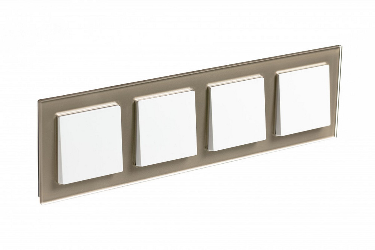 AtlasDesign Рамки Nature Рамка Systeme Electric AtlasDesign Nature Стекло шампань 4-ая ATN320504