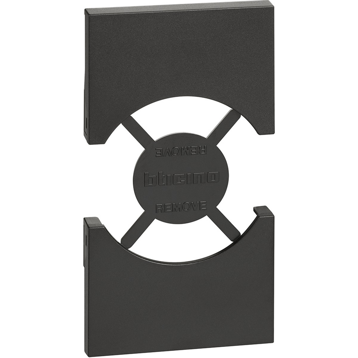 Bticino Living Now лицевые панели Черные Лицевая панель BT Living now Черный для розеток 2К+З немецкого/итальянского стандарта 2 мод KG03